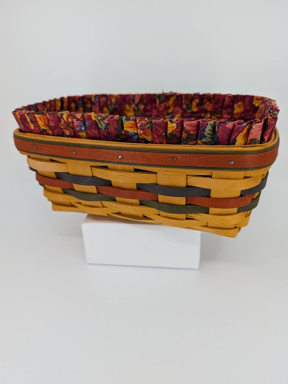 Longaberger Shades Of Autumn Baker's Bounty Basket/Protector/Fall Foliage Liner
